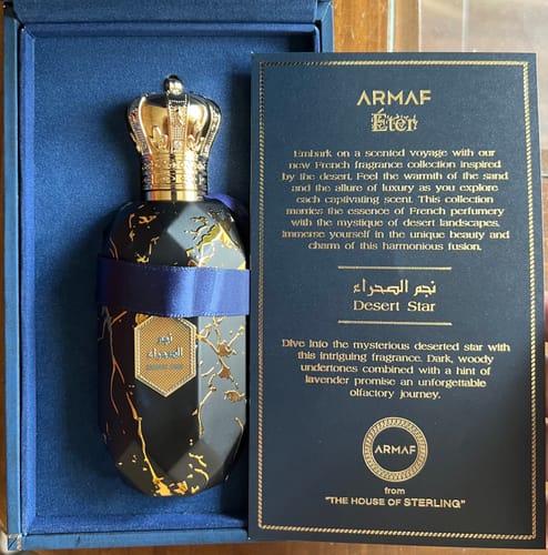 Reseña con foto de un cliente sobre Armaf Eter Desert Star 100ml EDP