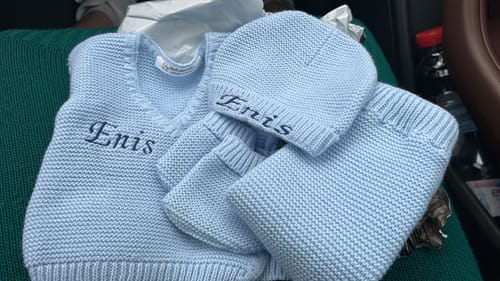 Customer photo review of Ensemble en maille Personnalisé