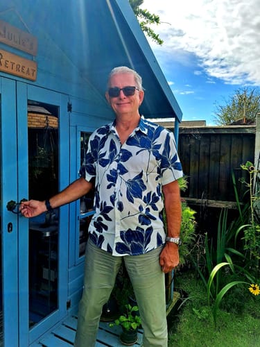 Customer photo review of Men's Summer Casual Floral Button Up Short Sleeve Holiday Cool Beach Shirt