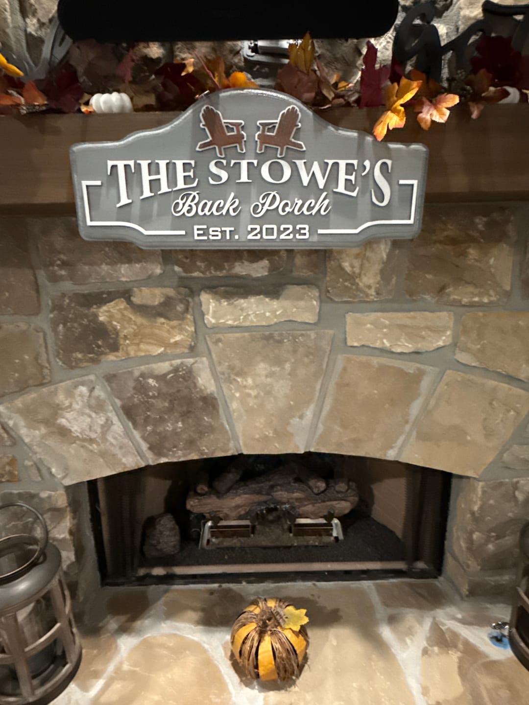 Customer photo review of Backyard Wooden Sign