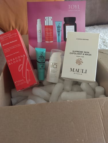 Customer photo review of The Monthly Beauty Box curated for Women over 40