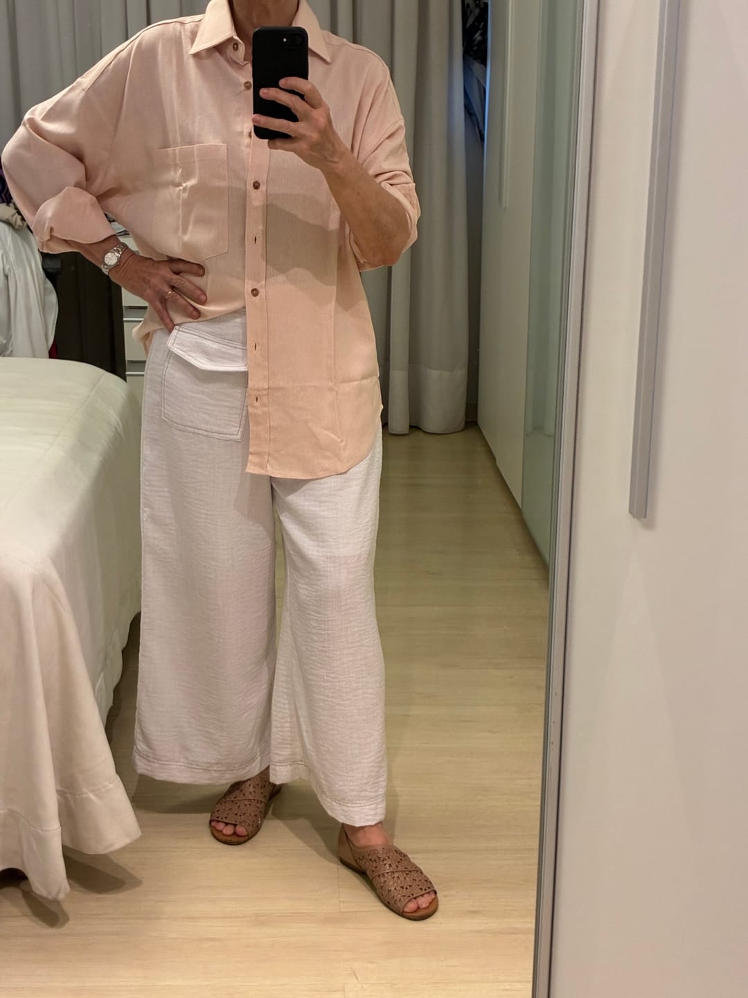 Customer photo review of Camisa Cupuaçu Rosa Claro