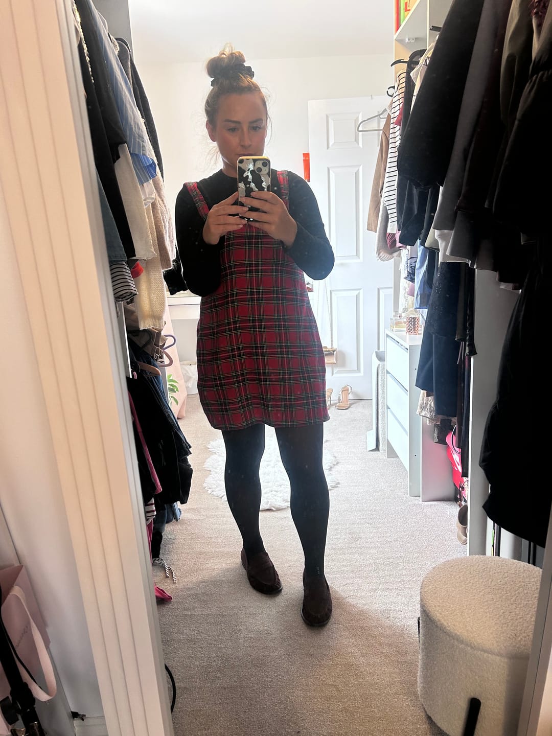 Customer photo review of Red Tartan Brushed Cotton Fabric