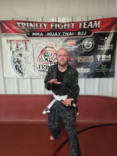 Customer photo review of Core Gray Camo Brazilian Jiu Jitsu Mens BJJ Gi