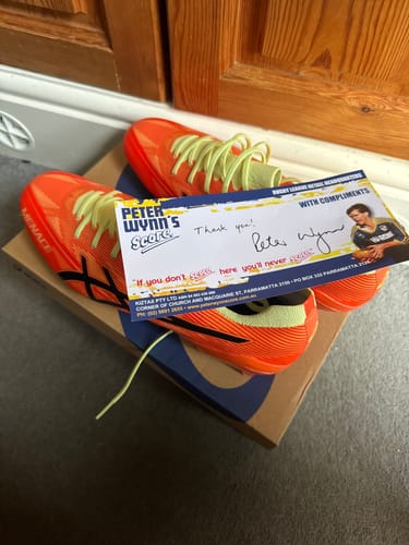 Customer photo review of Asics Menace 5 - Nova Orange/Black (1111A246-800)