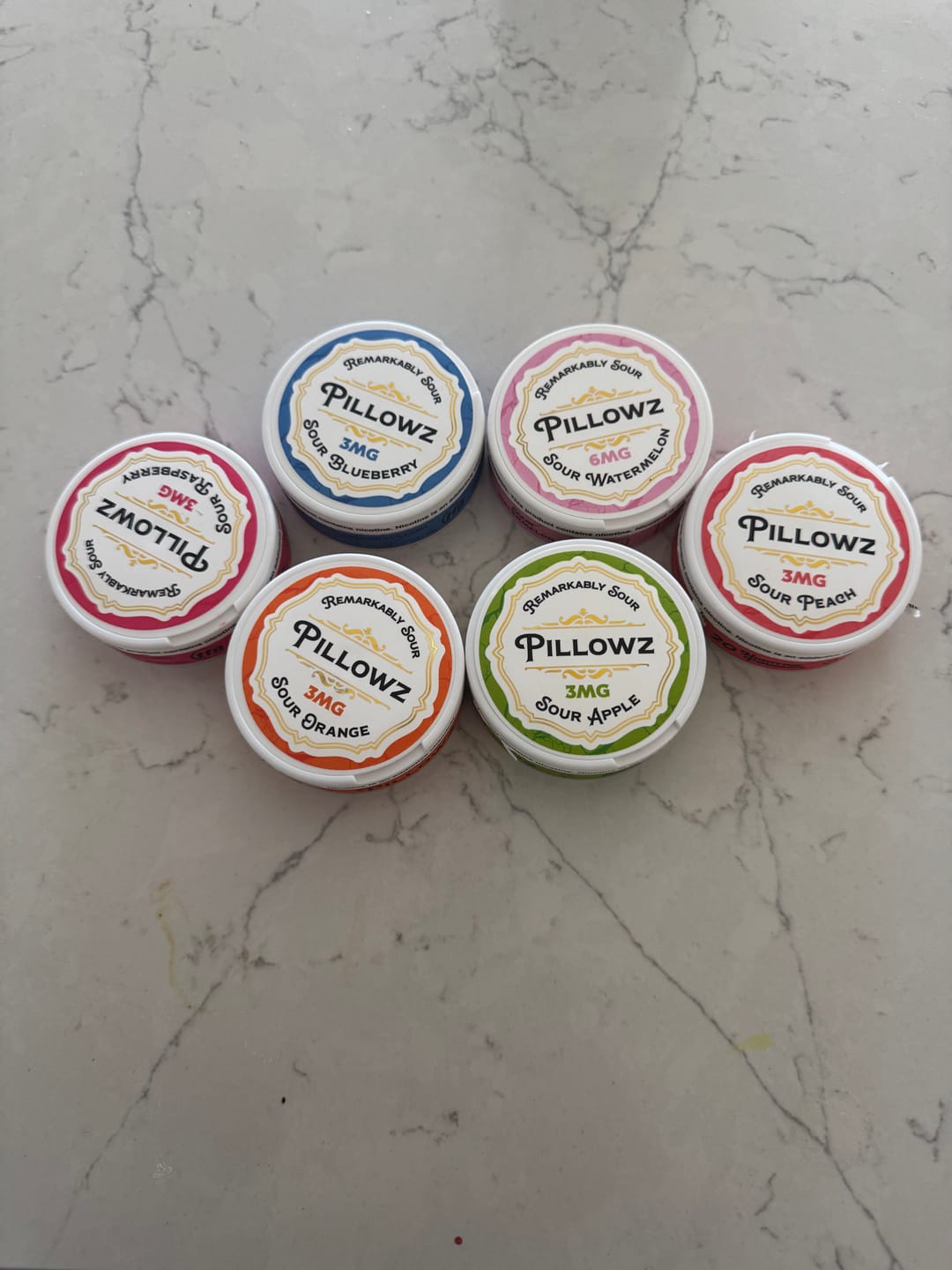 Customer photo review of Sour Pouches 5-Can Multi Flavor Pack