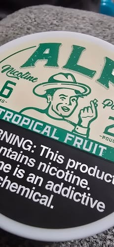 Customer photo review of Tropical Fruit Nicotine Pouches