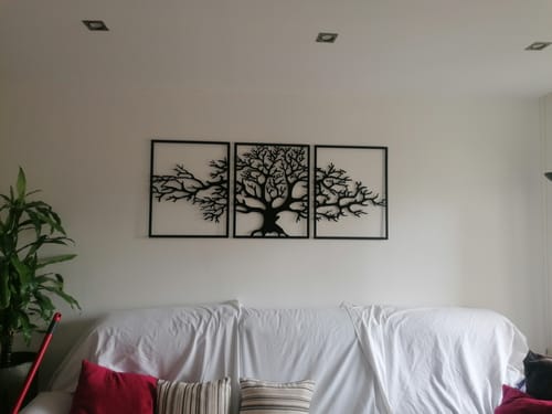 Customer photo review of Décoration murale en métal moderne - Triptyque Arbre De Vie (P01)