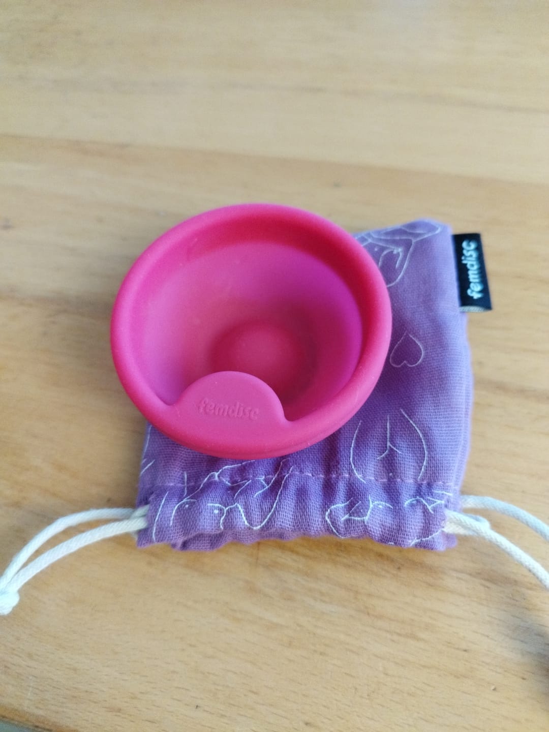 Customer photo review of femdisc Menstruationsscheibe mit Lasche