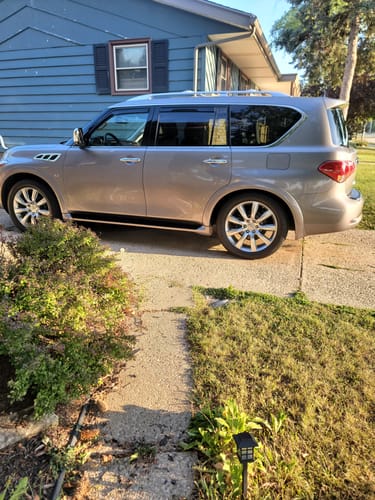 Customer photo review of In-Channel Rain Guards Window Visors Vent Deflectors For 2014-2024 Infiniti QX80