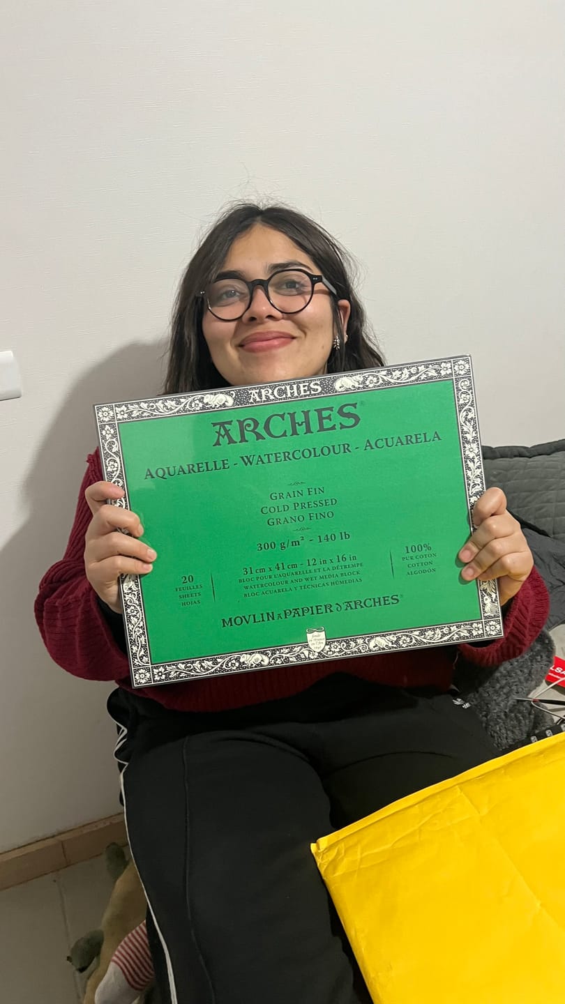 Customer photo review of Arches - Block Acuarela Grano Fino 300 g/m2 20 h