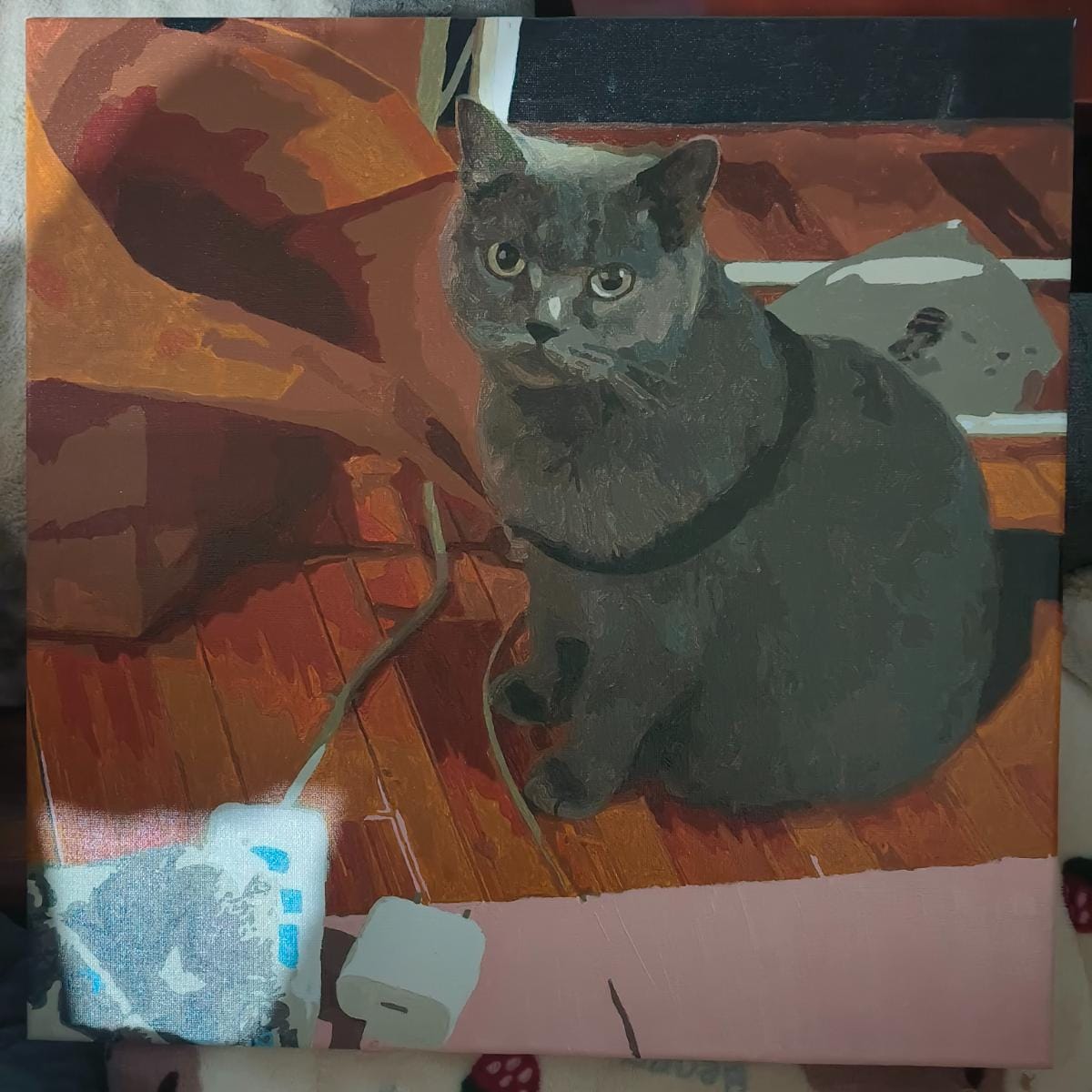 Customer photo review of Custom Pet Portrait – Paint by Numbers