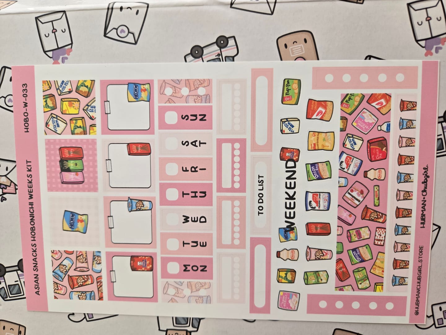 Customer photo review of Asian Snacks Theme Hobonichi Weeks kit