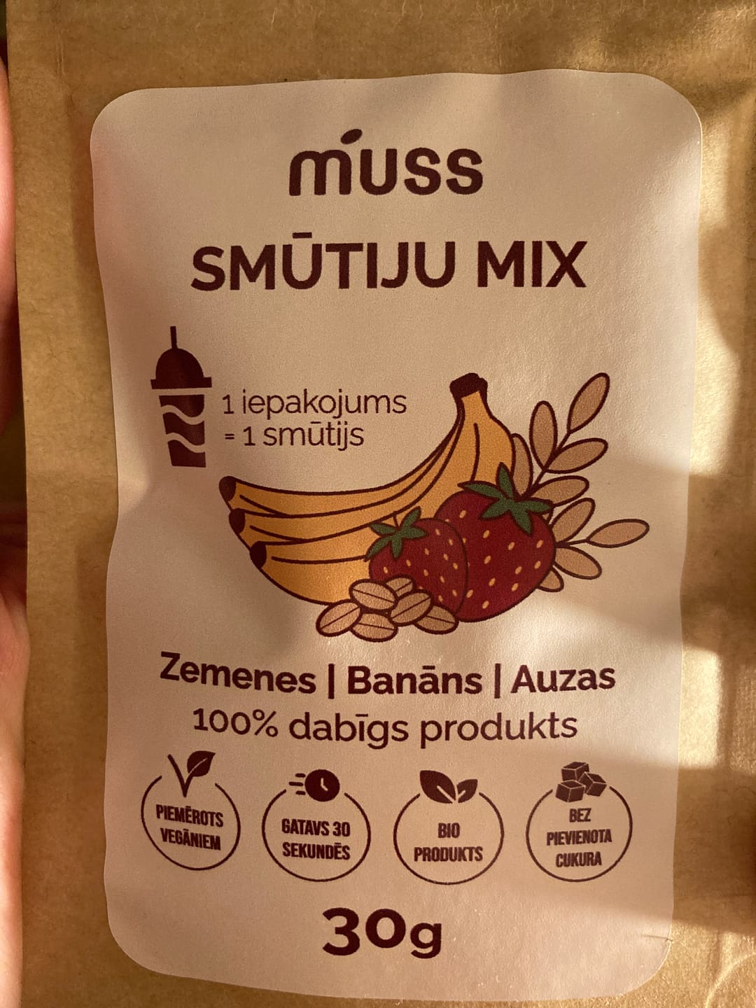 Customer photo review of Zemeņu, Banānu + Auzu smūtija mix
