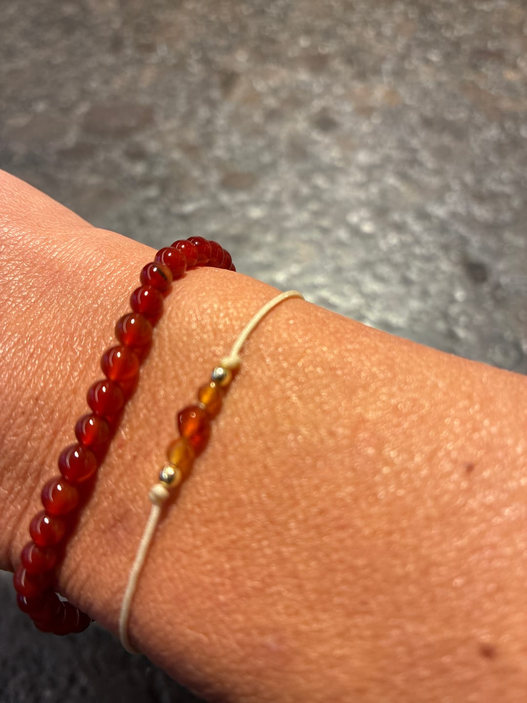 Customer photo review of Karneol Armband - Naturband
