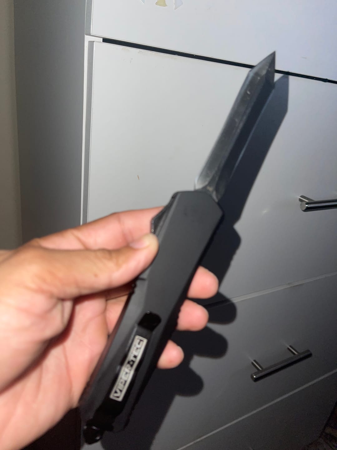 Customer photo review of Black Ghost OTF Knife - Spartan Blade