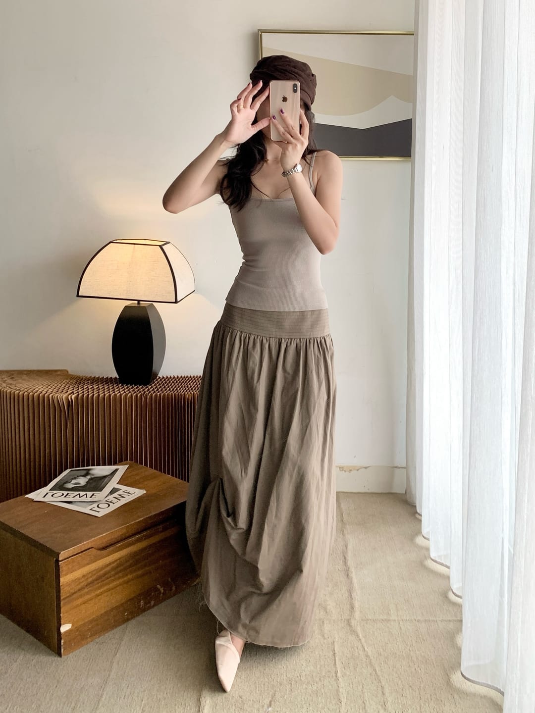 Customer photo review of IAMXIAA Draped Waist Maxi Skirt