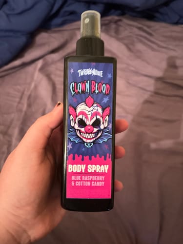 Customer photo review of Clown Blood Body Spray