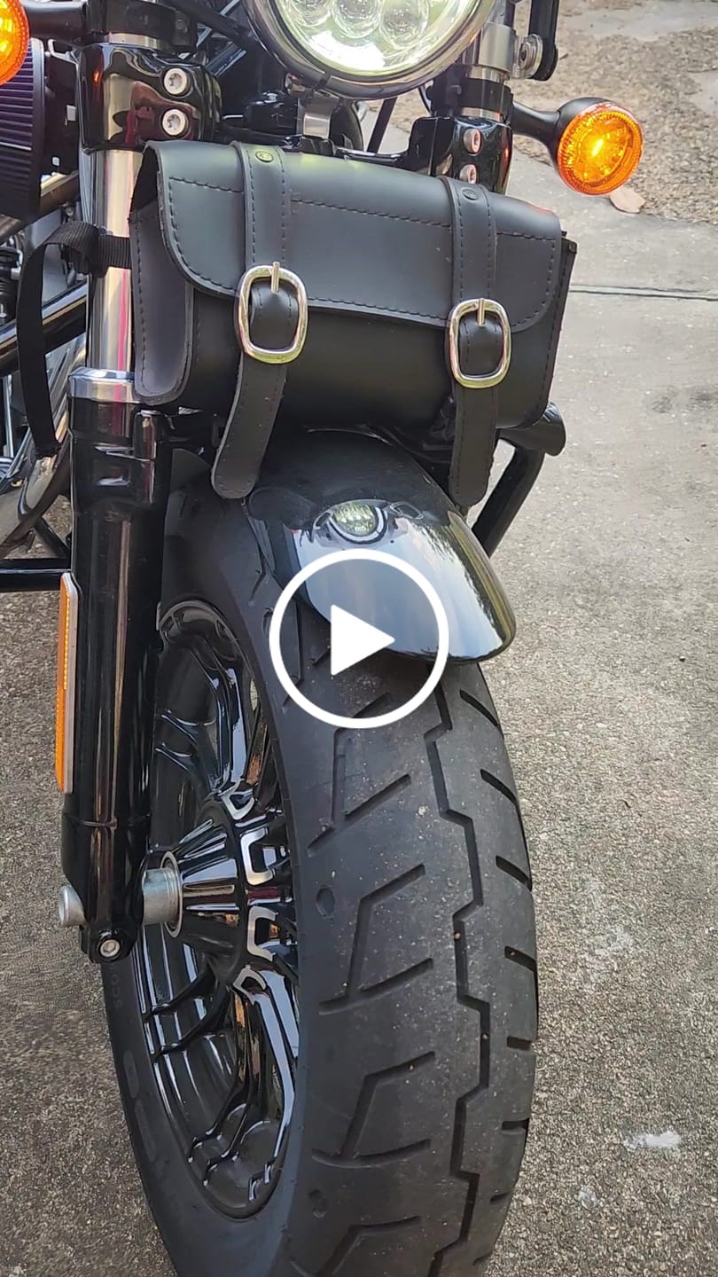 Customer video review of Viking Iron Born Motorcycle Crash Bar/Engine Guard for Harley Sportster Forty Eight Gloss Black