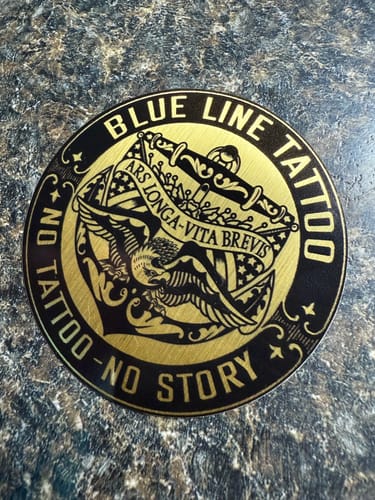 Customer photo review of Gold Brushed Stickers