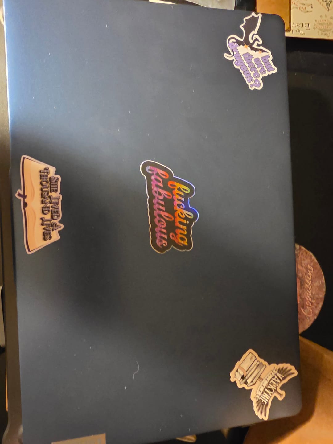 Customer photo review of romantasy sticker pack