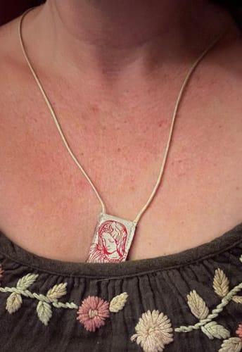 Customer photo review of Pietà | Premium Brown Scapular