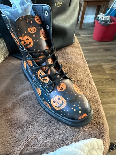 Customer photo review of Pumpkin Party Boots