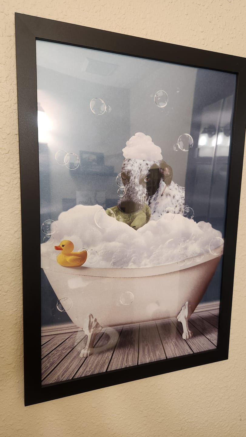 Customer photo review of Fun in the tub - Personalized Poster