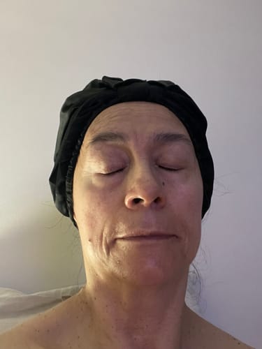 Customer photo review of Turbante 100% De Seda