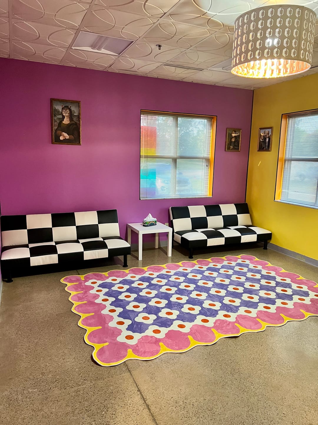 Customer photo review of Pink and Purple Floral Area Rug