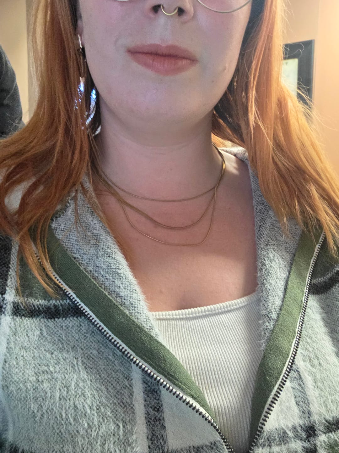 Customer photo review of Gold Multi-Layered Chain  Necklace