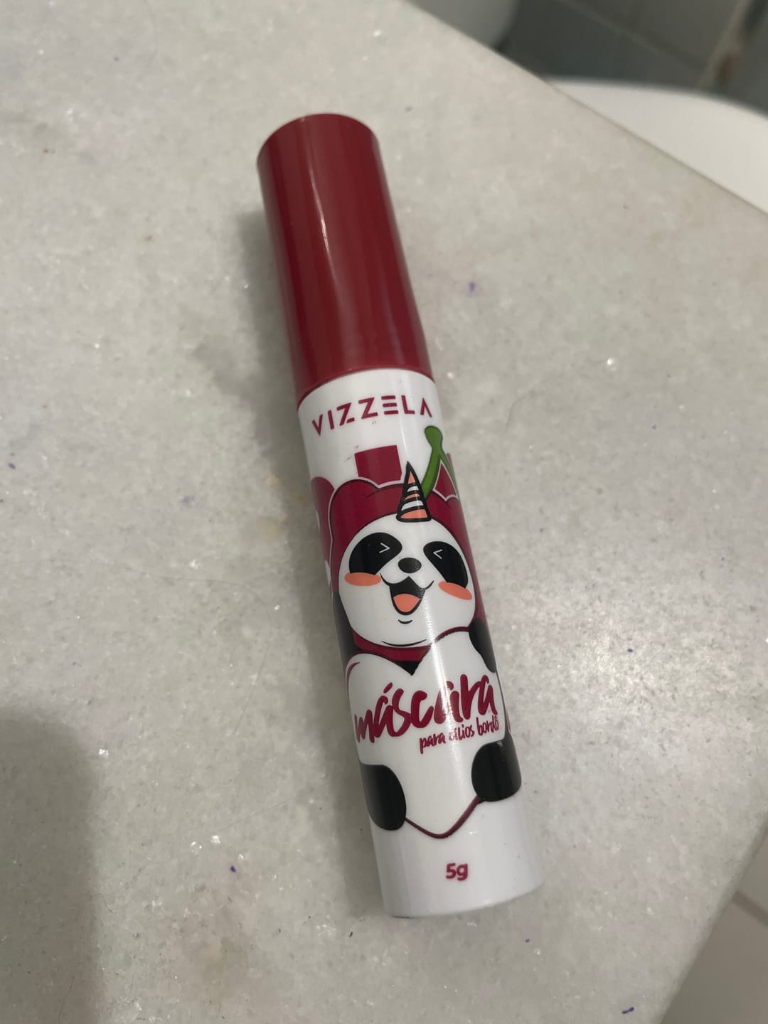 Customer photo review of Máscara para Cílios Big No Panda Cherry - Bordô