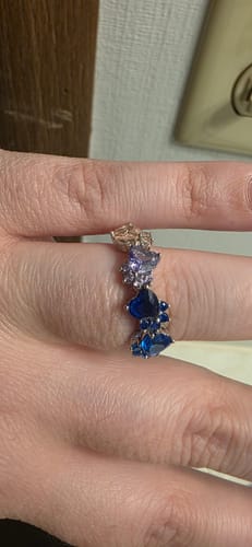 Customer photo review of The Dogmother Dog Paws 1-5 Birthstones Ring