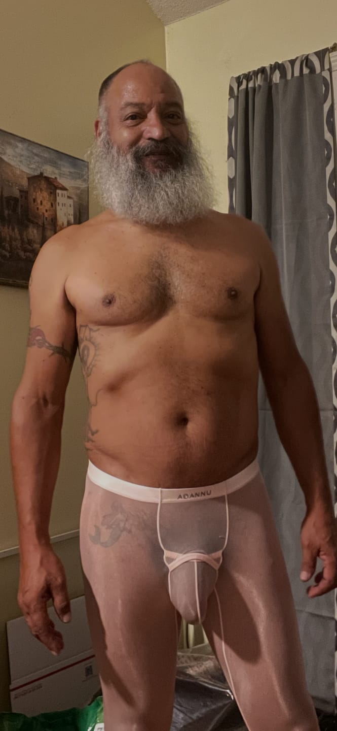 Customer photo review of Men's Semi-Transparent Leisure Sleep Pants with Spacious Pouch