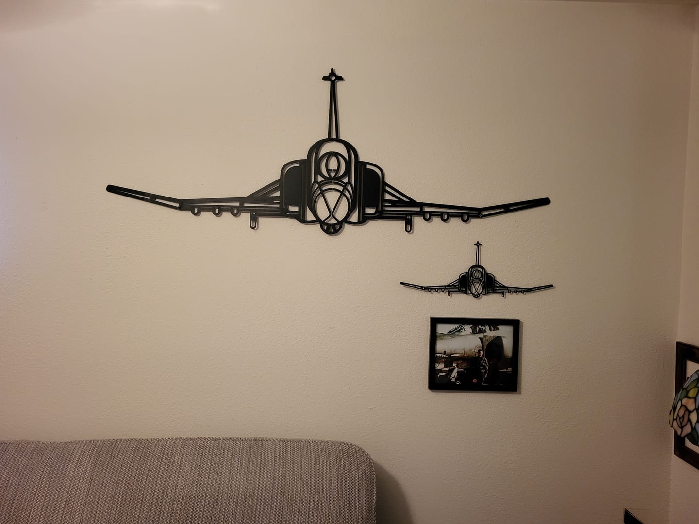 Customer photo review of F-4 Phantom Front Metal Aircraft Wall Art - NCP0556