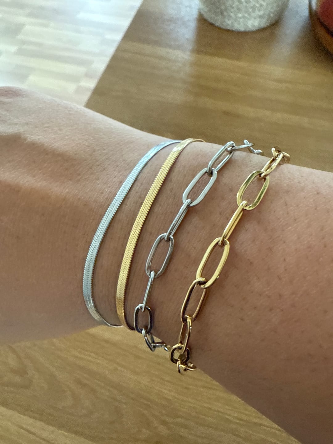 Customer photo review of Lily Gold/Silver Bracelet