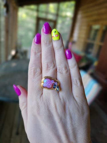 Customer photo review of Cry Me a River Pink Opal Ring