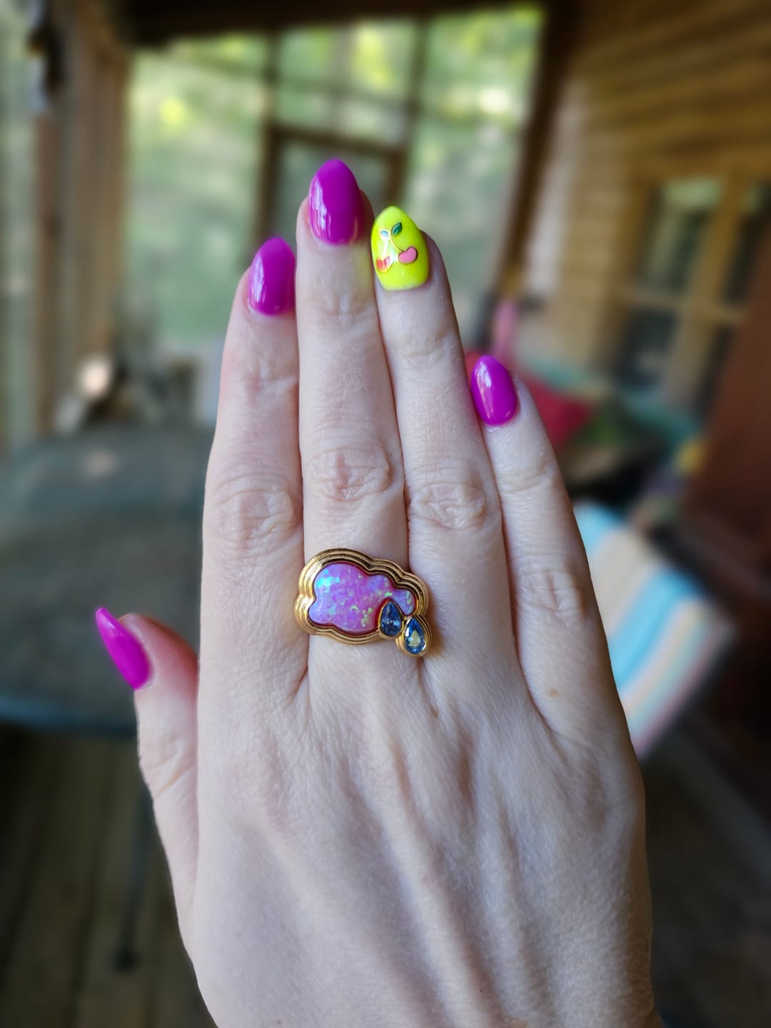 Customer photo review of Cry Me a River Pink Opal Ring