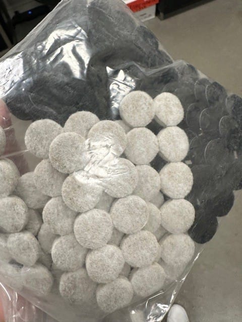 Customer photo review of 1" Diameter Heavy Duty Felt Pads