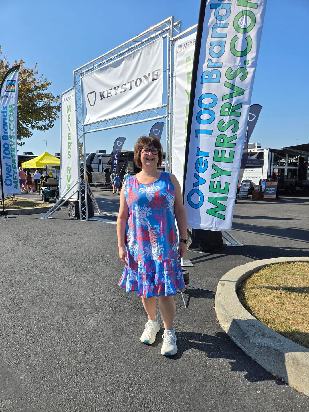 Customer photo review of Hibiscus Cotton Vacation Dress