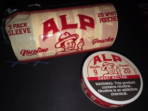 Customer photo review of Sweet Nectar Nicotine Pouches