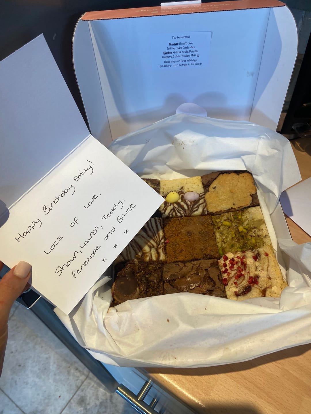 Customer photo review of Brownie & Blondie Mixed Box