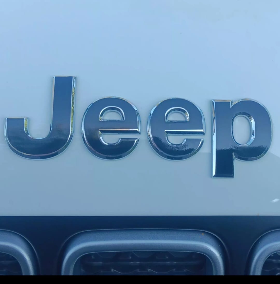 Customer photo review of JEEP Emblem Overlay Decals – Solid Colors | Fits 2015+ Jeep Renegade