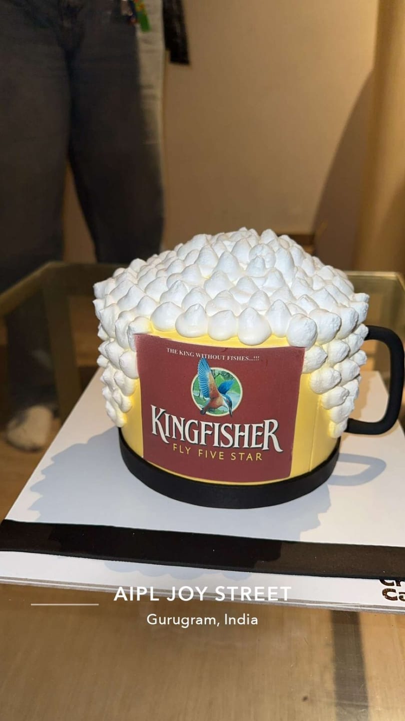 Customer photo review of Beer Custom Cake
