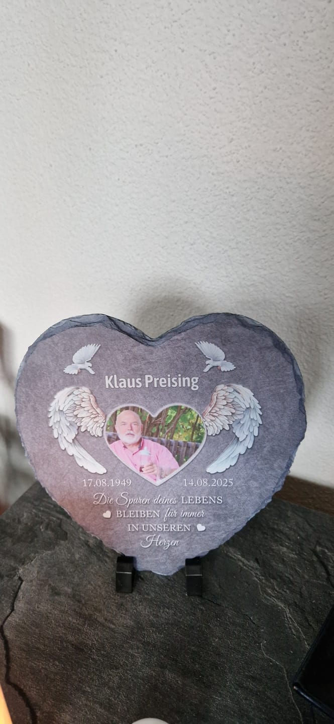 Customer photo review of Für immer - Individuelles Schieferherz