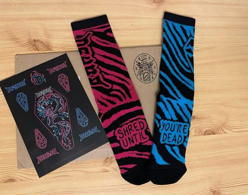 Customer photo review of Odd | Compression Shred Socks
