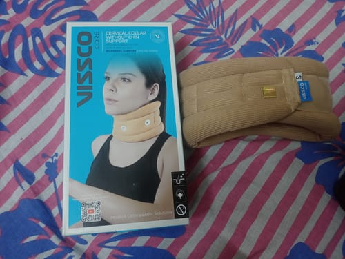 Customer photo review of Cervical Collar without Chin Support | Provides Support to Neck & Relieves Pain (Beige)