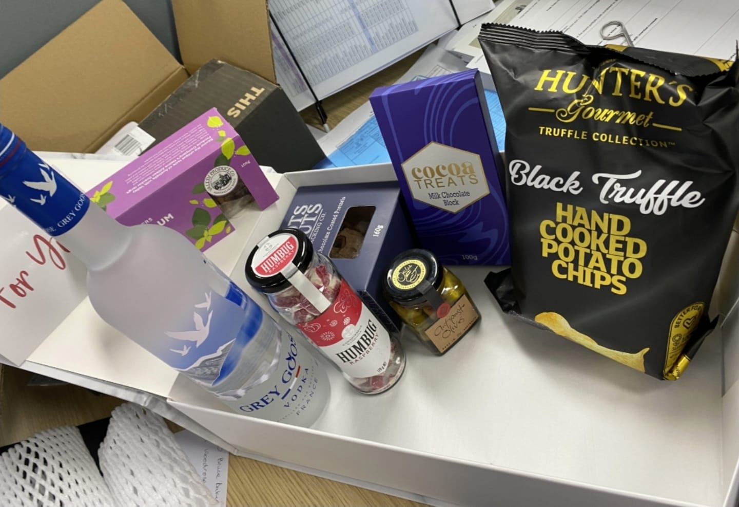 Customer photo review of Grey Goose Alcohol Gift Hamper