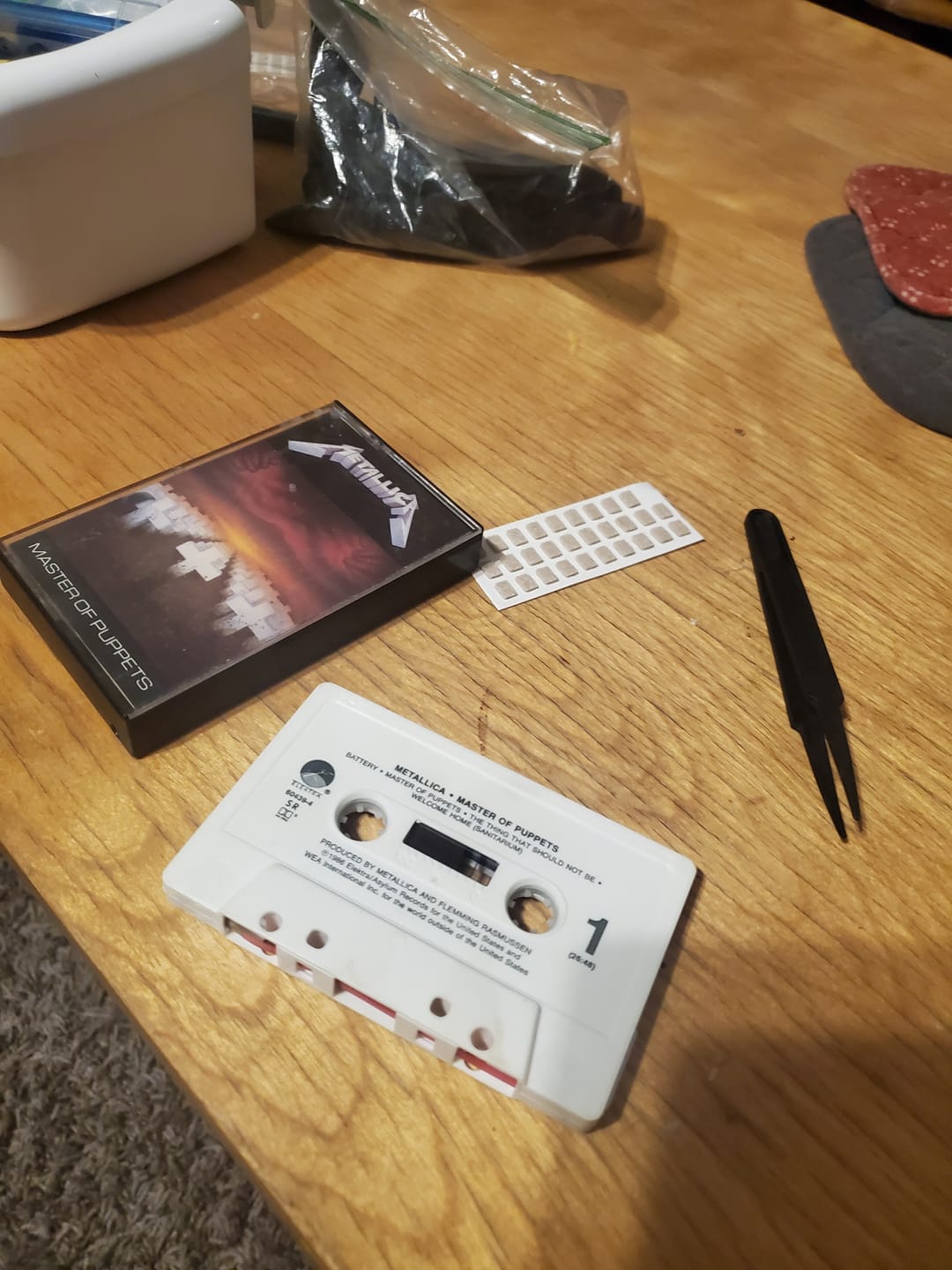 Customer photo review of Replacement Felt Pressure Pads for Cassette Tape Repair (30 pieces)