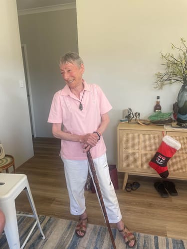 Customer photo review of Small Genuine NZ Greenstone Teardrop Earrings